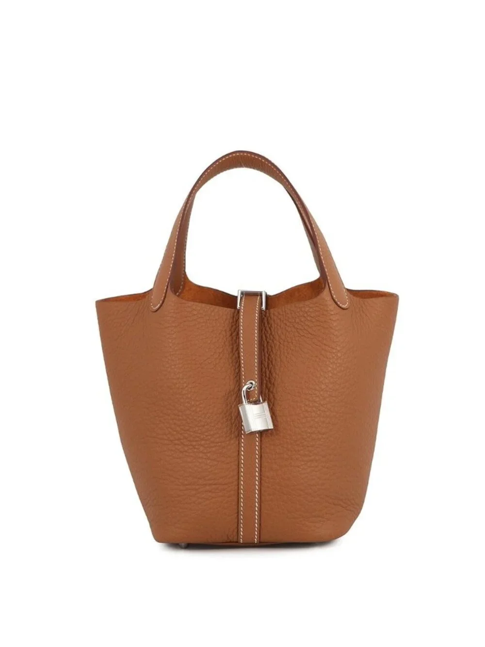 Hermes Handbag Picotin Lock PM Gold Silver Taurillon Clemence Tote